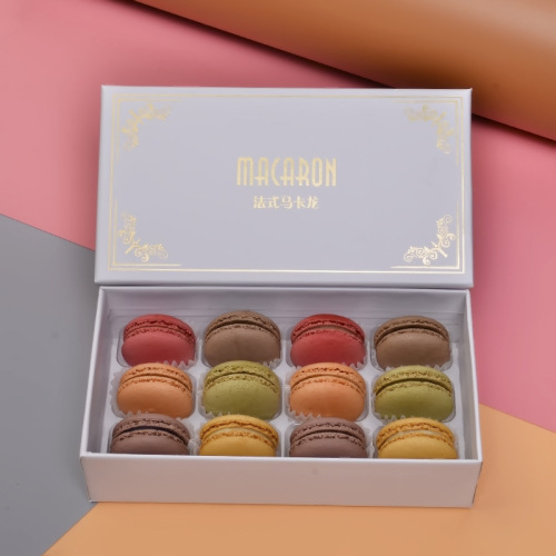 12pieces emballages Boîtes en papier en carton personnalisées pour les macarons