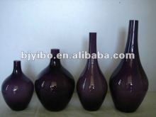 Antique black glass vase