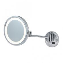 Wall mounted round framed bathroom mirror