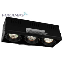 Simple Stucture 50W*3 Rectangle Cold-rolled Steel grille light fitting