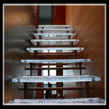 2014 popular glass outdoor stair tread