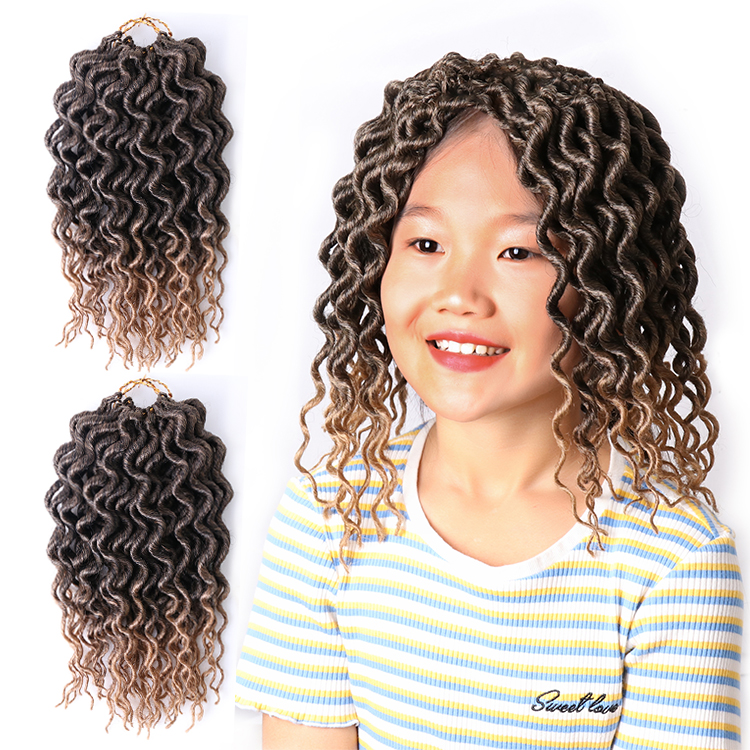 Julianna Synthetic Kids Hair Extensions Crochet Kid Style Machine Wholesale Korean Faux Locs Designer Kids Curly Hair