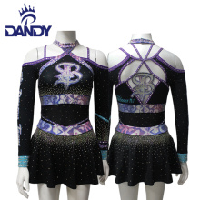 Dandy Custom Rhinestone Team Apparel Girls Cheerleading Tenues Bling Cheer Uniforms