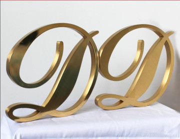 Small Brass Metal Letters for Wall Signs