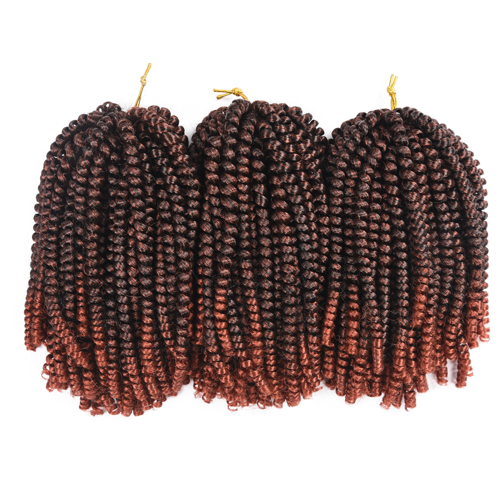 hot sale julianna spring twist 8inch crochet hair spring curl hair spring twist hair 12inch color T1B/GREY