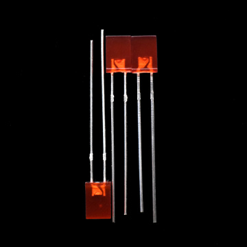 2×5×7mm Red Rectangle Through-hole LED Lamps