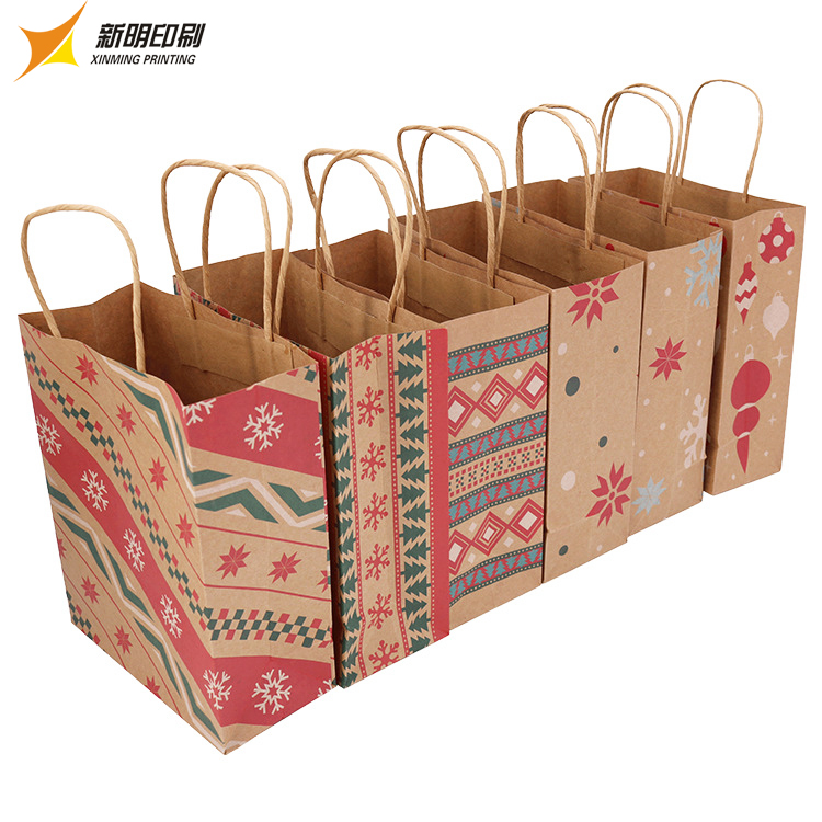 manufacture custom Hot sales brown paper eco bags gift and luxury orange bag