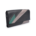 Patchwork Italian Grain Leather Ladies Purse Clutch Handbag