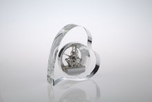 Heart Shaped Crystal Clock