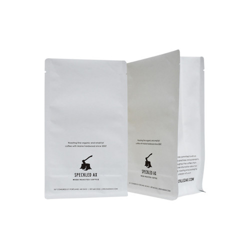 Reusable Rough Matte White Kraft Paper Coffee Bags Toronto