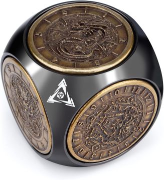 Spinner Dice 7-in-1 Cube 35MM, Metal DND Dice Set, Monster Cube D&D Dice