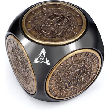 Spinner Dice 7-in-1 Cube 35MM, Metal DND Dice Set, Monster Cube D&D Dice