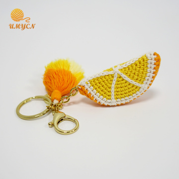 Accessoires de porte-clés orange en gros au crochet