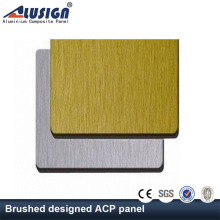 Alusign silver brushed aluminum composite panel acp panel