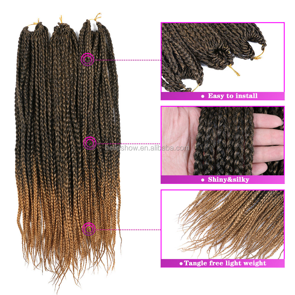 Hot sell wholesale 3X Box  crochet braid hair  box hair  Crochet Braids box braids