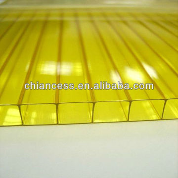 Translucent bayer polycarbonate hollow pc sheet with yellow