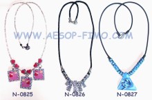 fimo clay pendant necklace