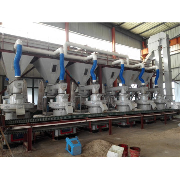 High efficiency lines for production of wood pellets