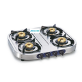 4 Brass Burners Stainless Steel Cooktop