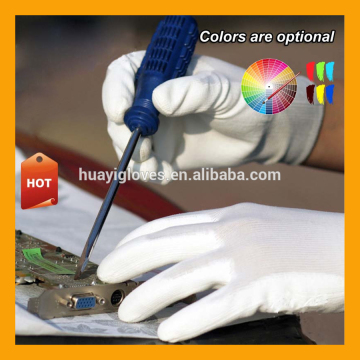 Breathable Lightweight White PU Gloves Electrician Automotive Precision Work Gloves