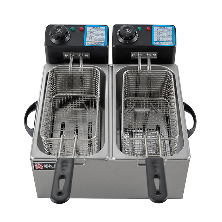 4l 4l Dual Cyliner Electric Fryer With Baskets