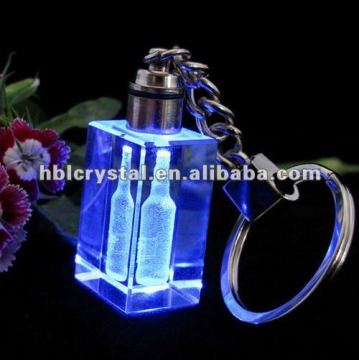 Nice crystal 3D laser key chain