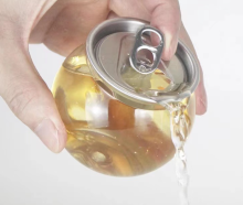 Transparent PET Plastic Cans Organizer for Beverages - 200ml, with Lids