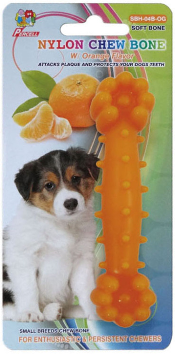 Percell 4.5" Nylon Dog Chew Bone Orange Scent