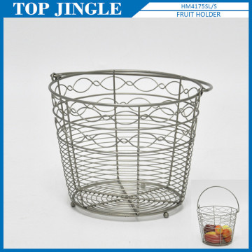 Silver coating Wire Conical Shape apple Basket