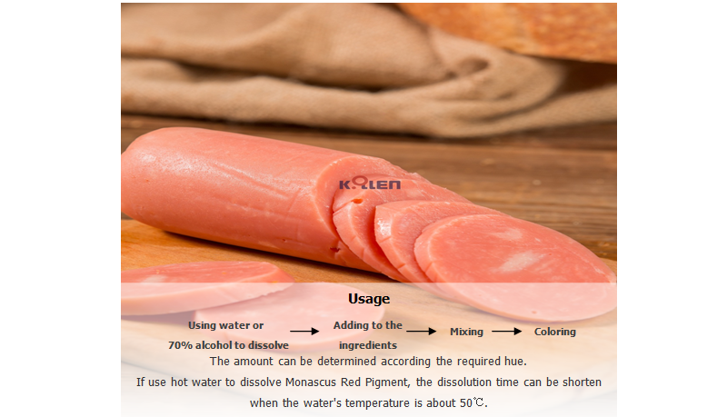 Monascus rotes Pigment für Fleisch Monascus red pigment for meat