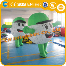 Inflatable Golf Moving Cartoon, Inflatable human mascot, Inflatable cartoon costume
