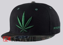 2015 new style meek era black maple leaf embroidered snapback cap