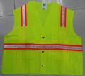 High Visibility rijbaanveiligheidsvest met knop