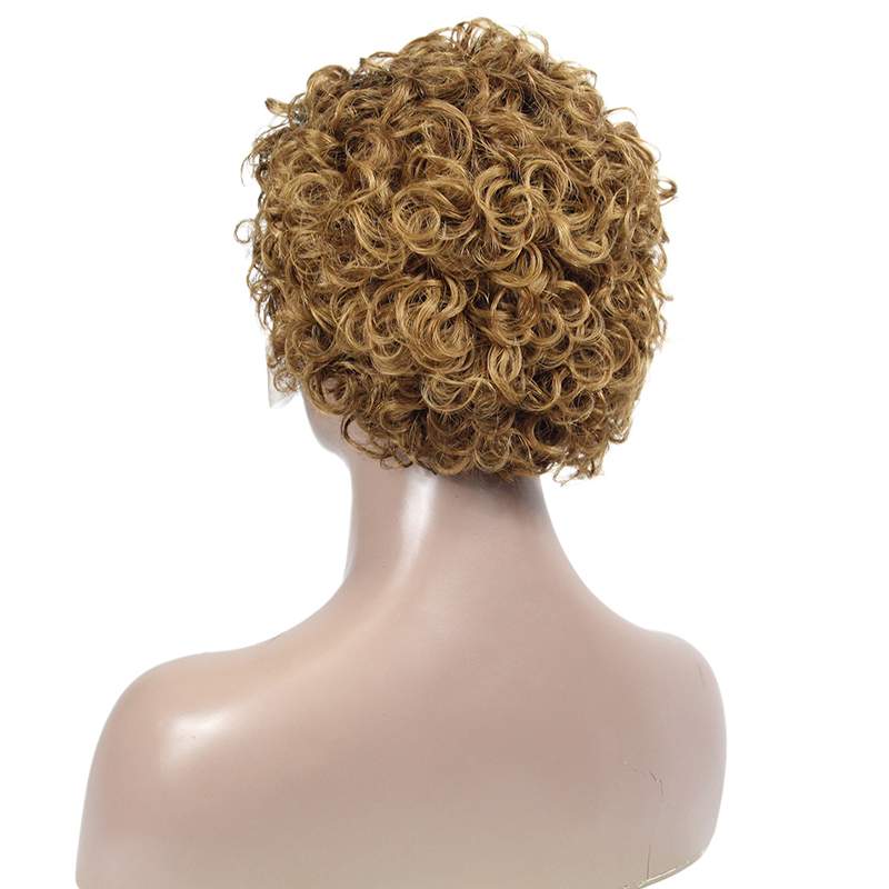 Wholesale machine made pixie curly short wigs, #30 T lace line 100 virgin human short hair wigs, short human hair wigs