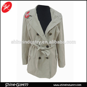 2015 hot sale suit collar ladies windbreak