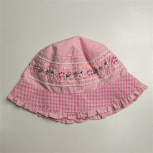Lace Brim Poplin Bordir Floppy Hat