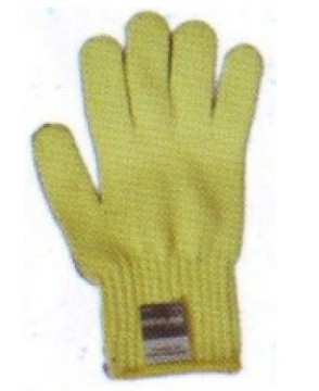 Knitted aramid fibre liner safety glove with dot pvc