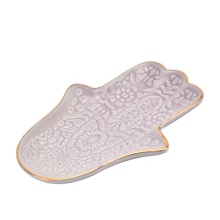 Hand-Designed Ceramic Plate with Necklace Jewelry