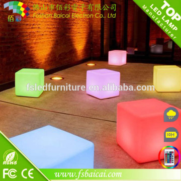 Flashing 16 colors Color Changing Led Cube / LED Cube Chairs / Led Cube