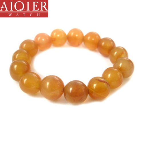 Natuurlijke enkellaags ronde kralen topaz armband