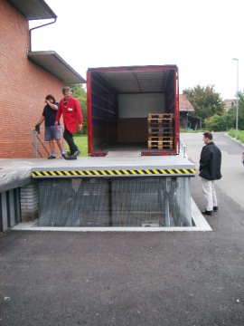 Loading dock lift equipment