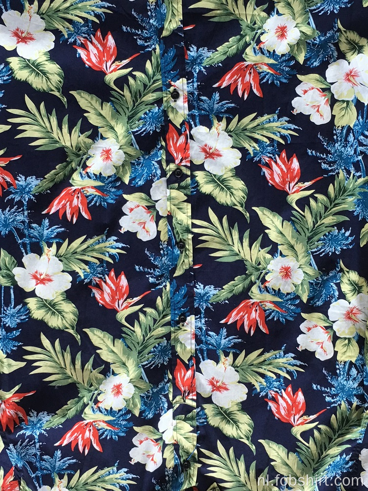 Mannen katoen afdrukken Hawaii Shirt