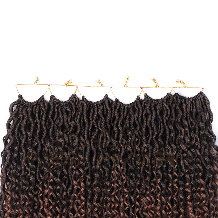 Aisi Hair Goddess Faux Locs Crochet Braids Hair Synthetic Brown Loose Wave Braids Hairpieces Extensions For Black Women