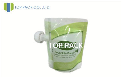 Ziplock Stand Up Pouch With Spout For Baby Food , Beverage Packaging 200ml