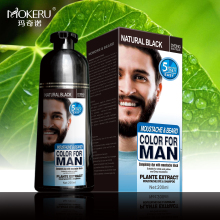Naturally Lasting Black Hair Dye Shampoo for Men - Maintain Hair Color with Beard Shampoo