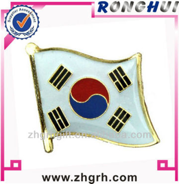 South Korea Korean National Single epoxy flag lapel pins badge