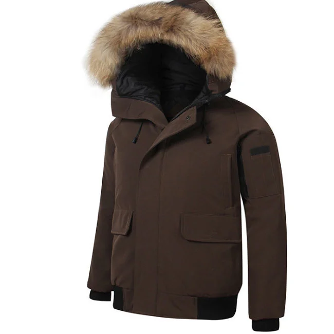 High Quality Women's Winter Fashion Fur Hooded Goose Down Jacket