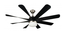 Bulb ceiling fan with remote control