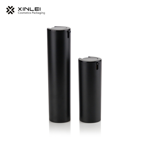 Flacon à vide acrylique rond noir en forme de U noir de 30 ml