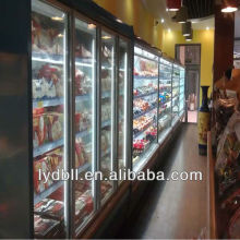 Upright refrigerated display freezer